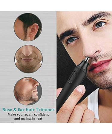 Buy 1PC Stainless Steel Nose Hair Trimmer & Ear Hair Remover - Waterproof Dual Edge Blades Mute Motor Cleaning Brush | International Shipping Available - Buy Online on GoSupps.com