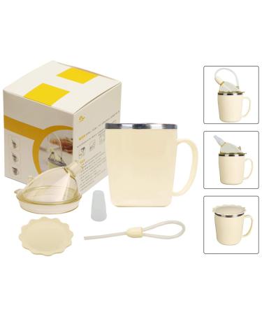 KIKIGOAL Convalescent Feeding Cup Drinking Cup with Straw for Disabled Patient Maternity Drink Water Porridge Soup Drinking Aids Wh