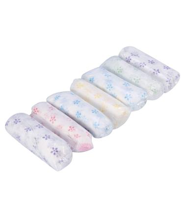 LAEMILIA 7Pcs/14Pcs Women Disposable Underwear Maternity Double-layer Cotton Crotch Non-woven Elastic Waist Floral Print Underpants for Travel Hotel Spa 8 Multicolored 7p