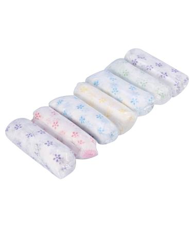 LAEMILIA 7Pcs/14Pcs Women Disposable Underwear Maternity Double-layer Cotton Crotch Non-woven Elastic Waist Floral Print Underpants for Travel Hotel Spa 10 Multicolored 7p