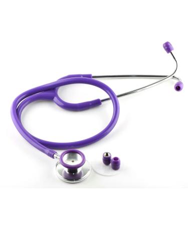 MARLAS Optimum Dual Head Stethoscope - Professional Medical Tool for EMTs Nurses Doctors Vets and Students (Purple)