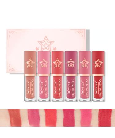 INTEROOKIE Makeup Lip and Cheek Dual Use Matte Lip Glaze Set Non Fading LongLasting Lipstick A