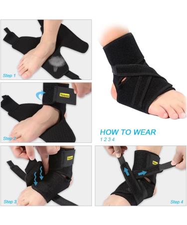 Yosoo Ankle Brace - Breathable Neoprene Adjustable Compression Support for Sprains & Tendons | One Size | Black - International Shipping Available - Buy Online on GoSupps.com