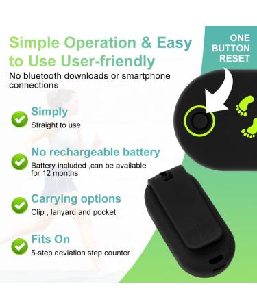 Flintronic 3D Pedometer - Mini Step Counter for Walking Sports & Fitness | Accurate Clip-On Design for Seniors & Kids - Buy Online on GoSupps.com