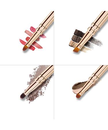 Retractable Lipstick Brush & Eyeshadow Brush Set | Portable Eyebrow Brush for Perfect Makeup | International Shipping - Buy Online on GoSupps.com