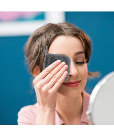 dentedeleao 6 pieces Make-Up Remover Pads Washable Microfibre Cloths Reusable Make-Up Remover Wipes for All Skin Types for Removing Make-Up In Everyday Life and Travelling (Grey 15 * 15 cm) - Buy Online on GoSupps.com