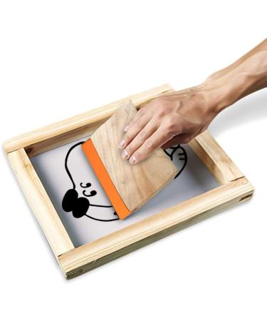 Craft Rubber Wooden Handle Silk Screen Printing Squeegee Blade 2 Pack - 14cm/25cm - Buy Online on GoSupps.com