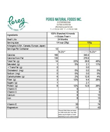 Pereg Blanched Almond Flour - Gluten Free, Keto Friendly, Finely Sifted | Wheat-Free & Multi-Purpose All-Purpose Flour Alternative - Buy Online on GoSupps.com