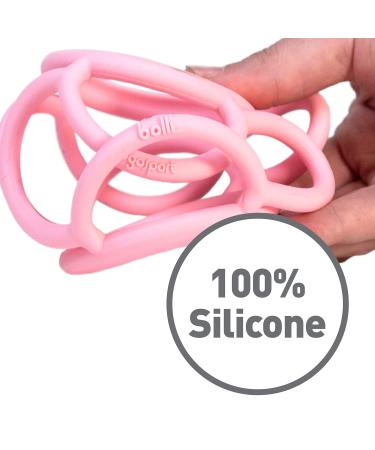 OgoBolli Grippi Baby Bottle Holder and Sensory Teether Toy - Pink - Buy Online on GoSupps.com