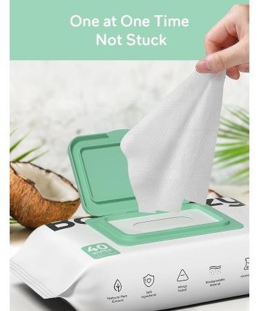 Babycozy 2-in-1 Moisturizing Baby Wipes - 100% Biodegradable & Hypoallergenic - 240 Count (Pack of 6) - Buy Online on GoSupps.com