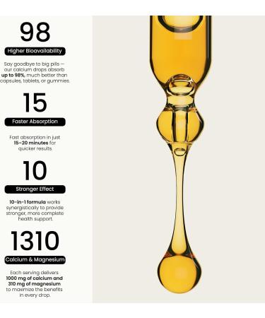 (2 Pack) 10 in 1 Magnesium Calcium Zinc Supplement with Vitamin C D3 K2 Glycinate Mag Vegan Liquid Drops Plus L-Theanine Boron Sea Moss Extract Immune Support Bone Sleep & Leg Cramps 1 Fl Oz Lemon 1 Fl Oz (Pack of 2) - Buy Online on GoSupps.com