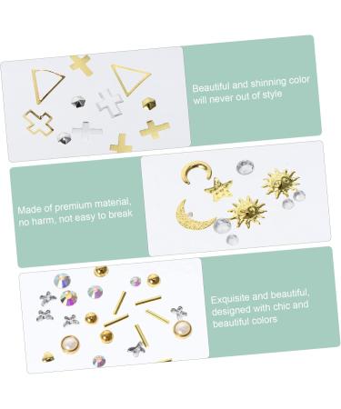 minkissy 9 Boxes Nail Art Accessories Nail Art Jewels Bling Ornaments Rivet Manicure Sticker Metal Nail Sequins Manicure Diy Decor Nail Decals Metal Stickers 3d Plastic - Buy Online on GoSupps.com