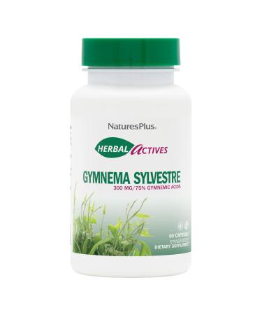 Natures Plus Herbal Actives Gymnema Sylvestre - 300 mg - Ayurvedic Botanical Supplement - 60 Vegan Capsules (60 Servings)