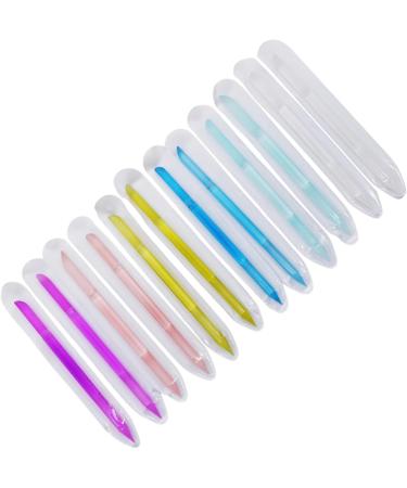 12 Pcs Glass Cuticle Pusher and Remover Tool Ends Manicure Cuticle Stick Nail Crystal Cuticle Pusher - Buy Online on GoSupps.com