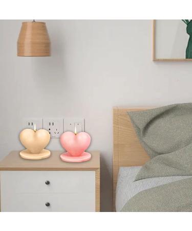 3D Love Heart Silicone Candle Making Molds with Base - Ideal for Candles, Soap, Wax, and Chocolate DIY Crafts - Buy Online on GoSupps.com