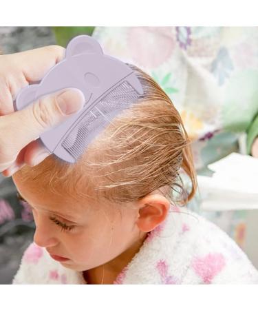 Eihi Baby Hair Brush & Comb Set for Milk Scab - Soft Teeth Newborn Hair Care (Purple Blue) - Buy Online on GoSupps.com