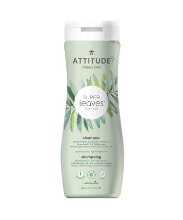ATTITUDE Hair Shampoo  EWG Verified  Plant- and Mineral-Based Ingredients  Vegan and Cruelty-Free Beauty and Personal Care Products  Nourishing  Grapeseed Oil and Olive Leaves  16 Fl Oz