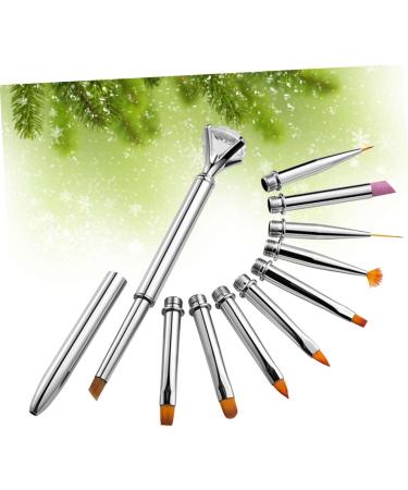 10pcs 1 Set Nail Painting Brush Manicure Art Brush Nail Art Liner Nail Drawing Brush Diy Manicure Tool Nail Nail Kit Gel Nail Art Pen Kit Accessories 3d With Cover - Buy Online on GoSupps.com