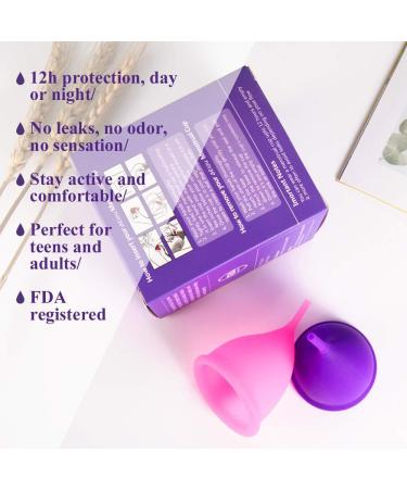 Shop Soft & Flexible Menstrual Cup | Reusable Medical Silicone Moon Cup Small Purple - Buy Online on GoSupps.com