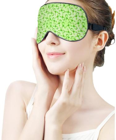 Lymphoma Cancer Green Ribbon Sleep Mask | Adjustable Eye Shades for Women | Comfortable & Stylish Sleep Cover - Buy Online on GoSupps.com