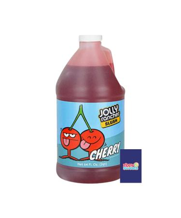 ZippySweets - Cherry Flavour Slushie Syrup 1/2 Gallon 5:1 Concentrate for Slushy Machine Tastes Like Your Favourite Cherry Candy Includes Bonus Mixing Guide for Slushie Machine Enthusiasts