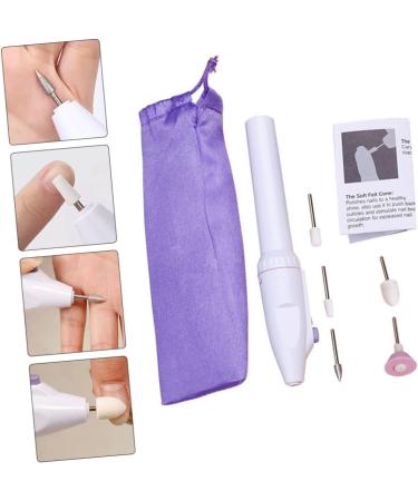 Housoutil 1set Nail Polisher Manicure Drill Bits Exfoliating Exfoliation Electric Manicure File Manicure Pedicure Kit Electric Trimmer Ear Piercer Kit Mini White Nail File Abs - Buy Online on GoSupps.com