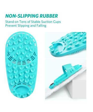 Silicone Shower Foot Scrubber Bath Brush Set for Men and Women - Personal Cleaning Kit in Green - Buy Online on GoSupps.com