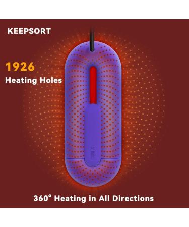 KEEPSORT Boot & Shoe Dryer | 3 Timer Modes, Folding Design, Adjustable Length | Foot Warmer & Odor Eliminator | Quick Drying for Shoes, Gloves, Socks, Ski Boots - Purple - Buy Online on GoSupps.com