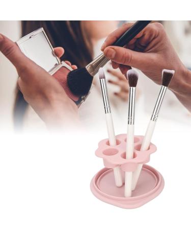 Silicone Brush Cleaning Box Dustproof Cover Prevent Damage Drying Rack Makeup Brushes Cleaning Bowl for Salon Use (Pink) - Buy Online on GoSupps.com