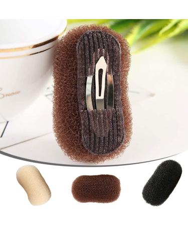 3 PCS Bump Up Hair Clip durable Volume Hair Padding Tool Bump Up Clips for Women DIY Hairstyles Black Coffee Beige - Buy Online on GoSupps.com