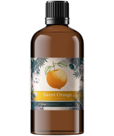 Calmer Solutions | Orange Sweet - 100ml | Uplifting Stress Reducing Inflammation | Pure 100% UK Sourced Natural Essential Oils | Professional or Home use | Diffusers Humidifiers Candles & More Orange One Size