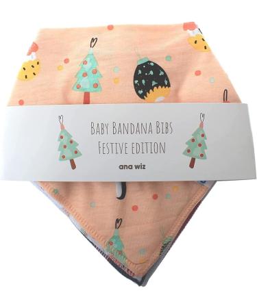 Premium Organic Cotton Baby Bandana Bibs 5-Pack - Festive Designs - Buy Online on GoSupps.com