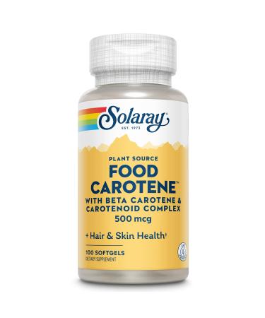 Solaray Food Carotene, Vitamin A 10000 IU | Healthy Skin, Eyes, Antioxidant & Immune Support (100 CT) 100 Count (Pack of 1) - Buy Online on GoSupps.com