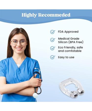 Buy Anti Snoring Devices - Silicone Nose Clip Snore Stopper (Pack of 6) | Adjustable Magnet for Men & Women | Effective Snore Relief - Buy Online on GoSupps.com