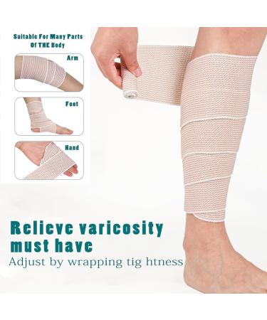 Buy Elastic Bandage Wraps - 3 Inch Compression Bandages (6 Pack) | Latex-Free Self-Closure for Ankle Wrist Knee & Foot - International Shipping Available - Buy Online on GoSupps.com