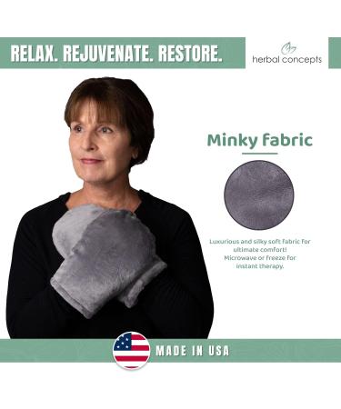 Organic Flaxseed, Valerian Root & Hops Aromatherapy Wrap for Sore Hands | Microwaveable Comfort Mit | Chocolate - Buy Online on GoSupps.com