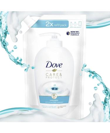  Dove Dove Care & Protect Antibacterial Liquid Hand Soap Refill 500ml (3 units) - Buy Online on GoSupps.com