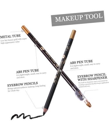 SOESFOUFU Eyebrow Pencil Black 8pcs sharpener eyebrow pencil Makeup Accessories tool eyebrow liner 2 in 1 eyebrow pencil coffee 1 count (Pack of 1) Black - Buy Online on GoSupps.com