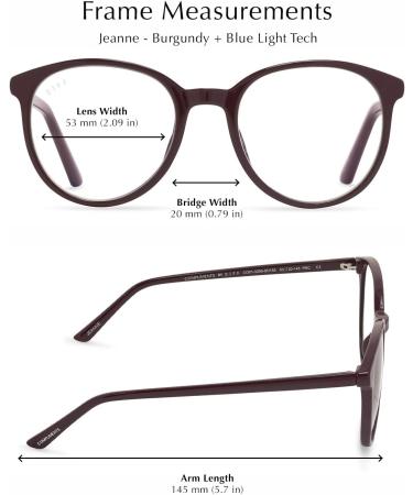 Shop DIFF Blue Light Blocking Reading Glasses - Lightweight Oversized Jeanne Eyewear for Women - Stylish & Comfortable 2.0x Magnification - Buy Online on GoSupps.com