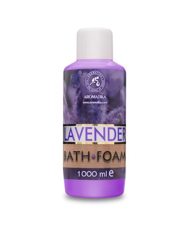 Bath Foam with Lavender Essential Oil 1000 ml - Body Care - Good Sleep - Beauty - Bathing - Body Care - Wellness - Relax - Aromatherapy - Spa - Lavender Aroma - Bubble Baths Lavender 1 l (Pack of 1)