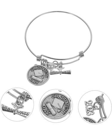CAXUSD 2pcs Graduation Season Bracelet Adjustable Jewelry Women s Jewelry Senior Gifts College Graduation Gift for Her The Gift European and American Miss Stainless Steel Female Student - Buy Online on GoSupps.com