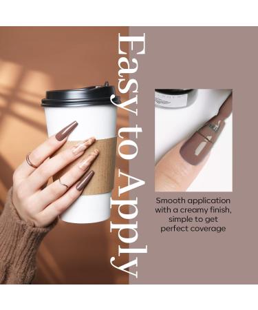 modelones Holiday Gel Nail Polish Set 6 Colors Brown Dark Red Gel Polish Kit Glitter Champagne Gold Nude Pink Grey Nail Polish Gel Soak OFF LED Manicure Nail Art DIY Home Salon Gift for Women live in luxury 1.25 ml (Pack of 6) - Buy Online on GoSupps.com