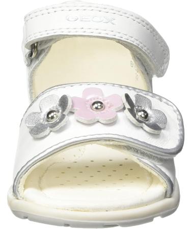Geox Baby Girls B Verred D Sandals - Size 5 UK, White - Buy Online on GoSupps.com