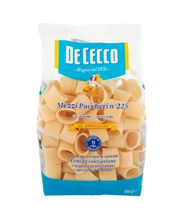 8x Pasta De Cecco The specialties 100 Italiaans Paccheri rigati n 225 noedels 500g + Italiaanse gourmet Pulp 400g