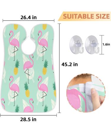 Beard Bib Apron & Hair Catcher for Men - Waterproof Grooming Cape | Flamingo Pineapple Design - Buy Online on GoSupps.com