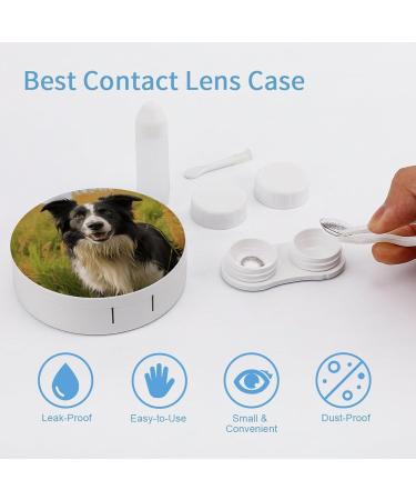 Buy Mohado Border Collie Dog Print Contact Lens Case - Travel Care Box for Lens Protection | Shop Internationally - Buy Online on GoSupps.com