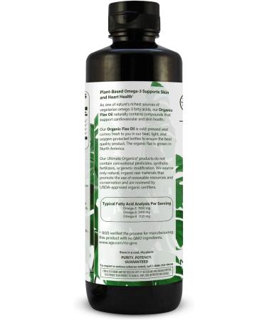Natural Nutra Organic Flaxseed Oil Supplement Enhance Cognitive Functioning Support Joint Health Vegan and Plant-Based Source of Omega Flax Oil for Cooking Seasoning and Salads16oz 16 Fl Oz (Pack of 1) - Buy Online on GoSupps.com