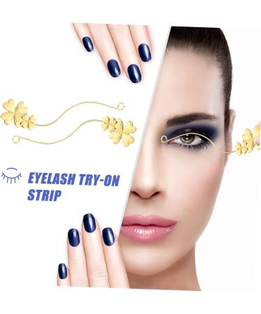 Amosfun 4pcs Eyelash Try-on Strip Gold Mascara False Eyelashes Applicator Tool Eyelash Holder Photo Frame 3d - Buy Online on GoSupps.com