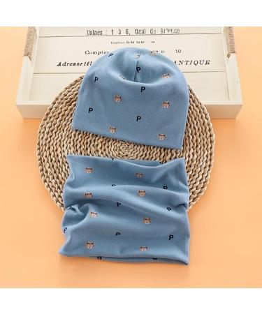 Baby Children's Cotton Hat Scarf Set - Beanie Hat & Tube Scarf - Color #6 - Size S - 0-6 Months - Buy Online on GoSupps.com