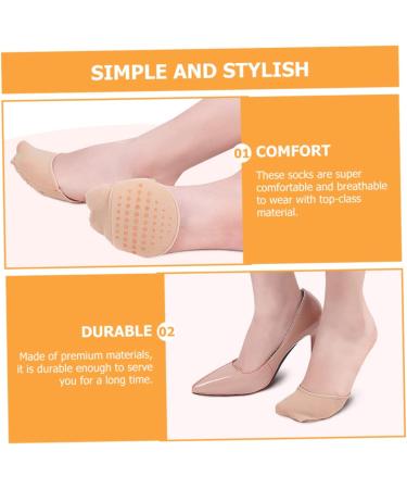 FRCOLOR 4 Pairs Forefoot Socks Low Cut Socks Foot Pads for Women of Foot Cushion Socks High Heeled Shoes Pads Sweat-Absorbent Forefoot Pads High-Heeled Shoes Pads Cotton Floor Mat Summer - Buy Online on GoSupps.com